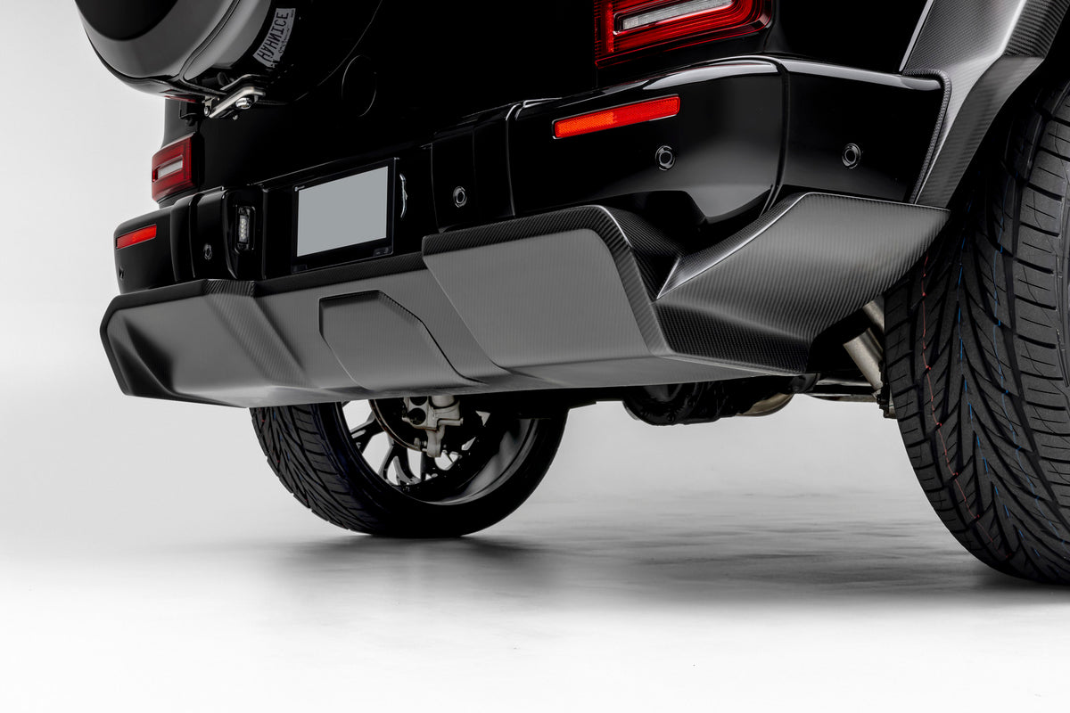 Vorsteiner Aero Rear Diffuser Glossy Carbon Fiber PP 2x2 Fits Mercedes G63 AMG
