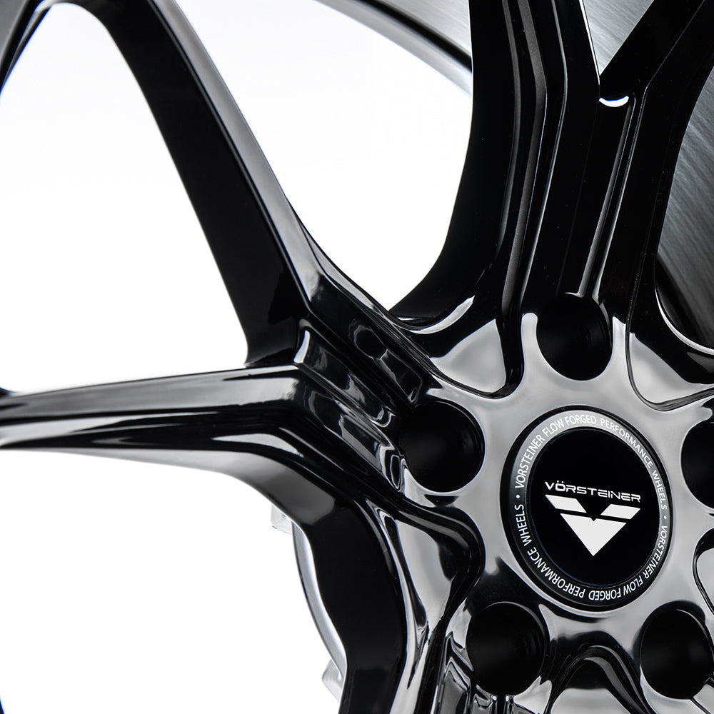 19/20" Vorsteiner V-FF 103 Gloss Black Wheels Michelin Pilot Sport TPMS Corvette