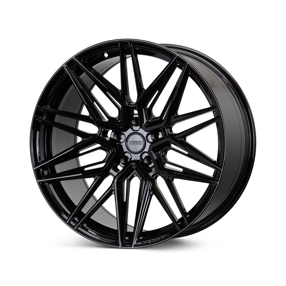 19" Vossen HF7 Gloss Black 19x8.5 19x9.5 Wheels Fits Mercedes S400 S550 S63 S65