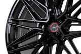 19" Vossen HF7 Gloss Black 19x8.5 Wheels Fits Mercedes Benz C240 C280 C320