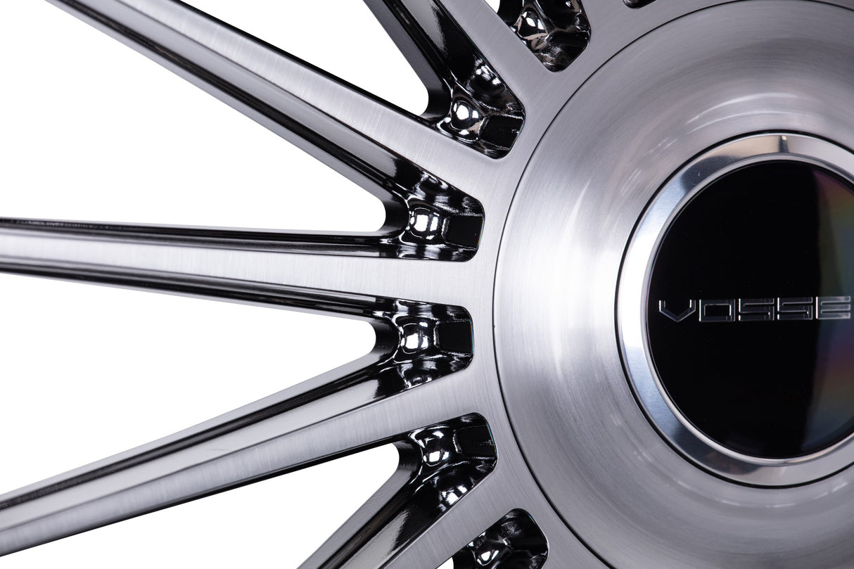 24" Vossen HF8 EMC Polished / Brushed 24x10 Wheels Fits Toyota Sequoia 2nd Gen