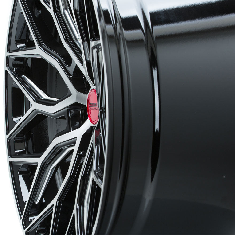 20" Vossen HF2 Black 20X8.5 20X10 1186 Concave Wheels Rims Fits Ford Mustang GT
