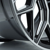 20" Vossen HF2 Black 20X8.5 20X10 1186 Concave Wheels Rims Fits Ford Mustang GT