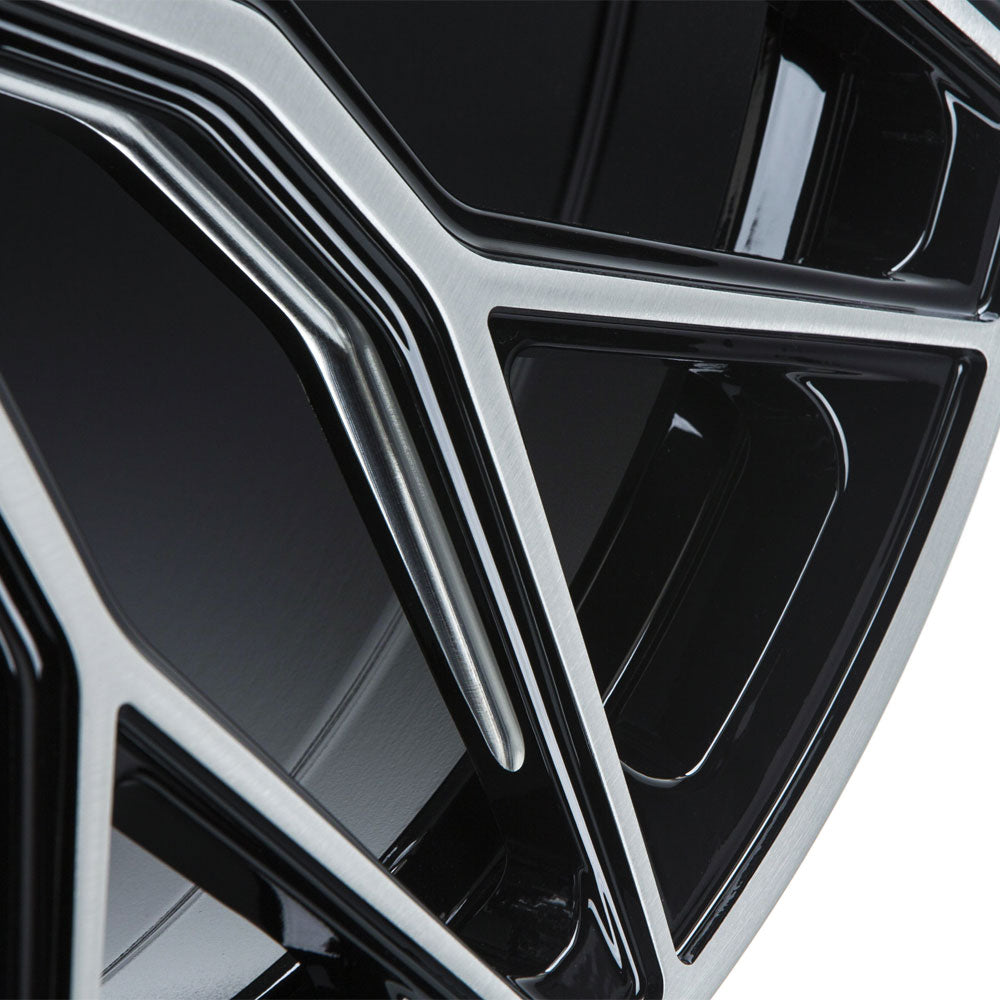 19" Vossen HF2 Black 19X9 19X9 1096 Concave Wheels Rims Fits Audi C6 A6 Quattro