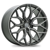 22" Vossen HF2 Grey 22X9 22X9 1265 Concave Wheels Rims Fits Infiniti FX35 FX45