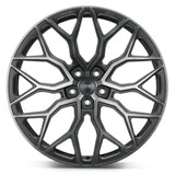 22" Vossen HF2 Grey 22X9 22X9 1265 Concave Wheels Rims Fits Infiniti FX35 FX45