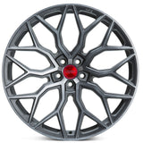 22" Vossen HF2 Grey 22X9 22X9 1265 Concave Wheels Rims Fits Infiniti FX35 FX45