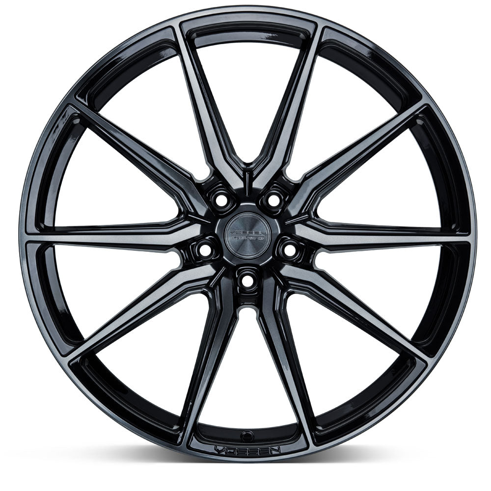 20" Vossen HF3 Black 20X10 20X11 1261 Concave Wheels Rims Fits Nissan GT-R