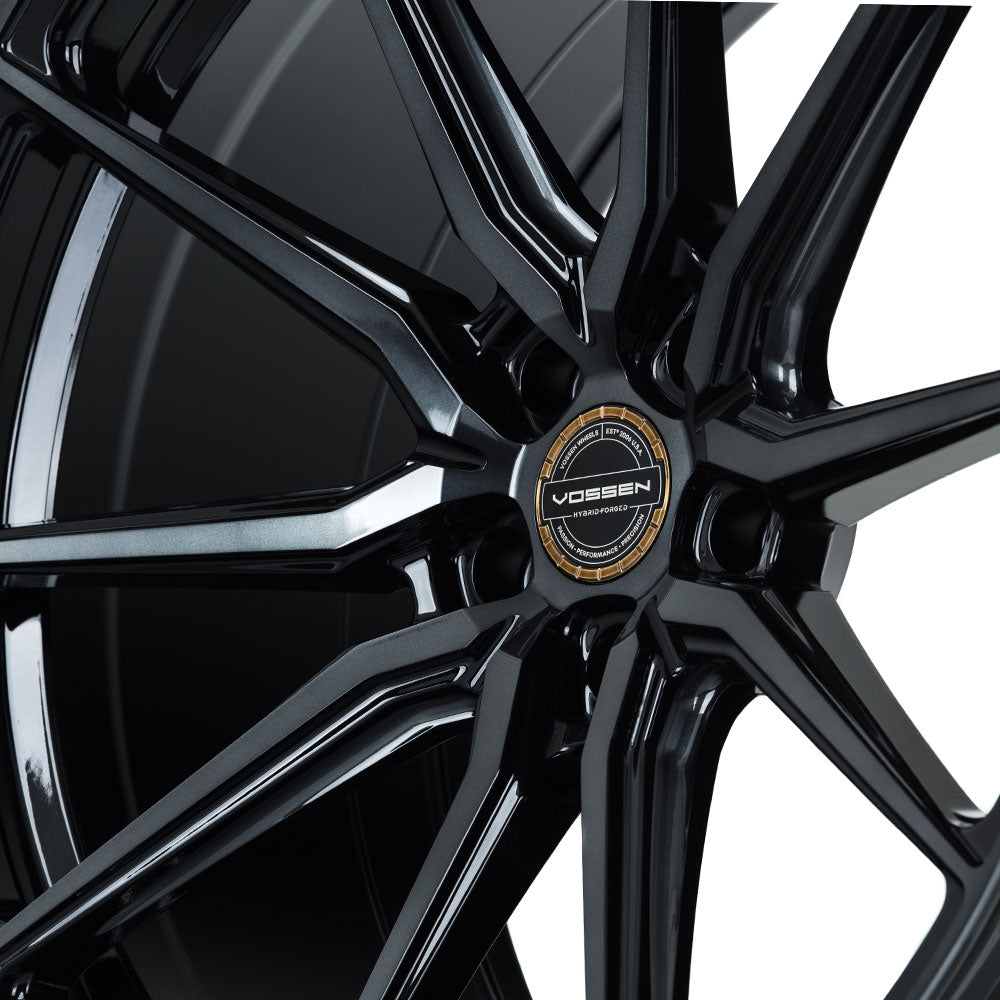 19" Vossen HF3 Black 19X9 19X10 1159 Concave Wheels Rims Fits BMW 5 Series xDriv