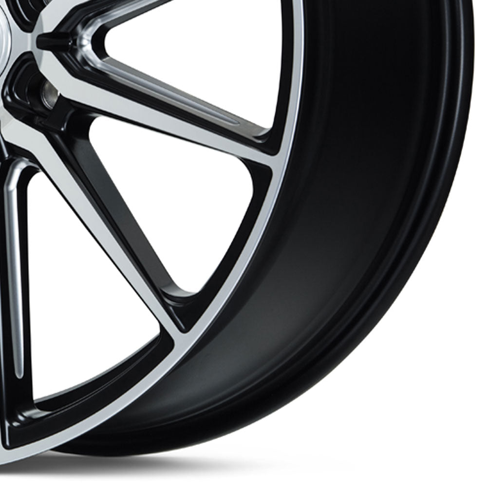 22" Vossen HF6-1 Brushed Matte Black 22x9.5 Wheels Fits Toyota Sequoia 2nd Gen