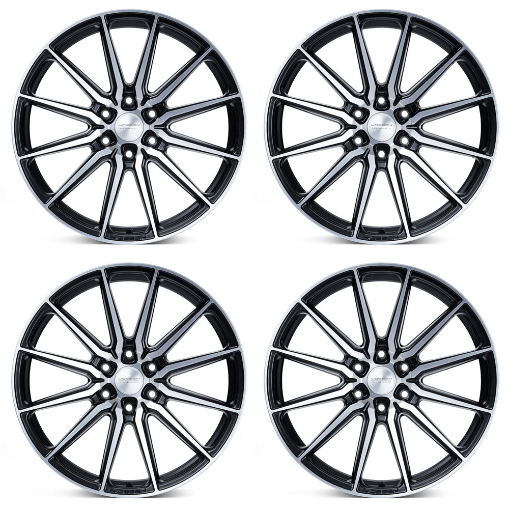 20" Vossen HF6-1 Brushed Matte Black 20x9.5 Wheels Fits Toyota Tacoma 2nd Gen