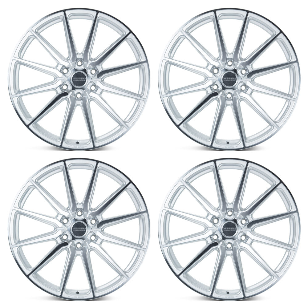 22" Vossen HF6-1 Silver Polished 22x9.5 Concave Wheels Fits GMC Yukon Denali