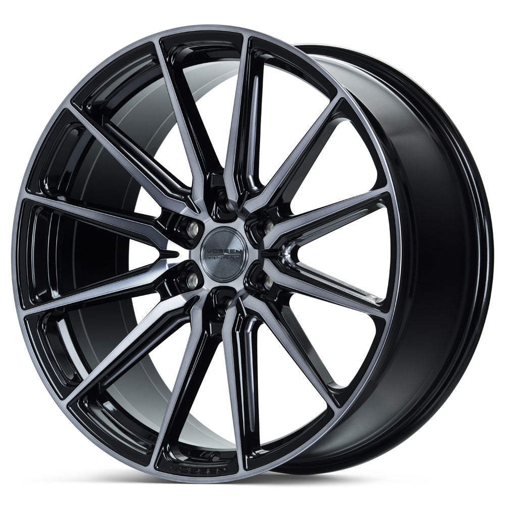 20" Vossen HF6-1 Tinted Gloss Black 20x9.5 Concave Wheels Fits Tesla Cybertruck