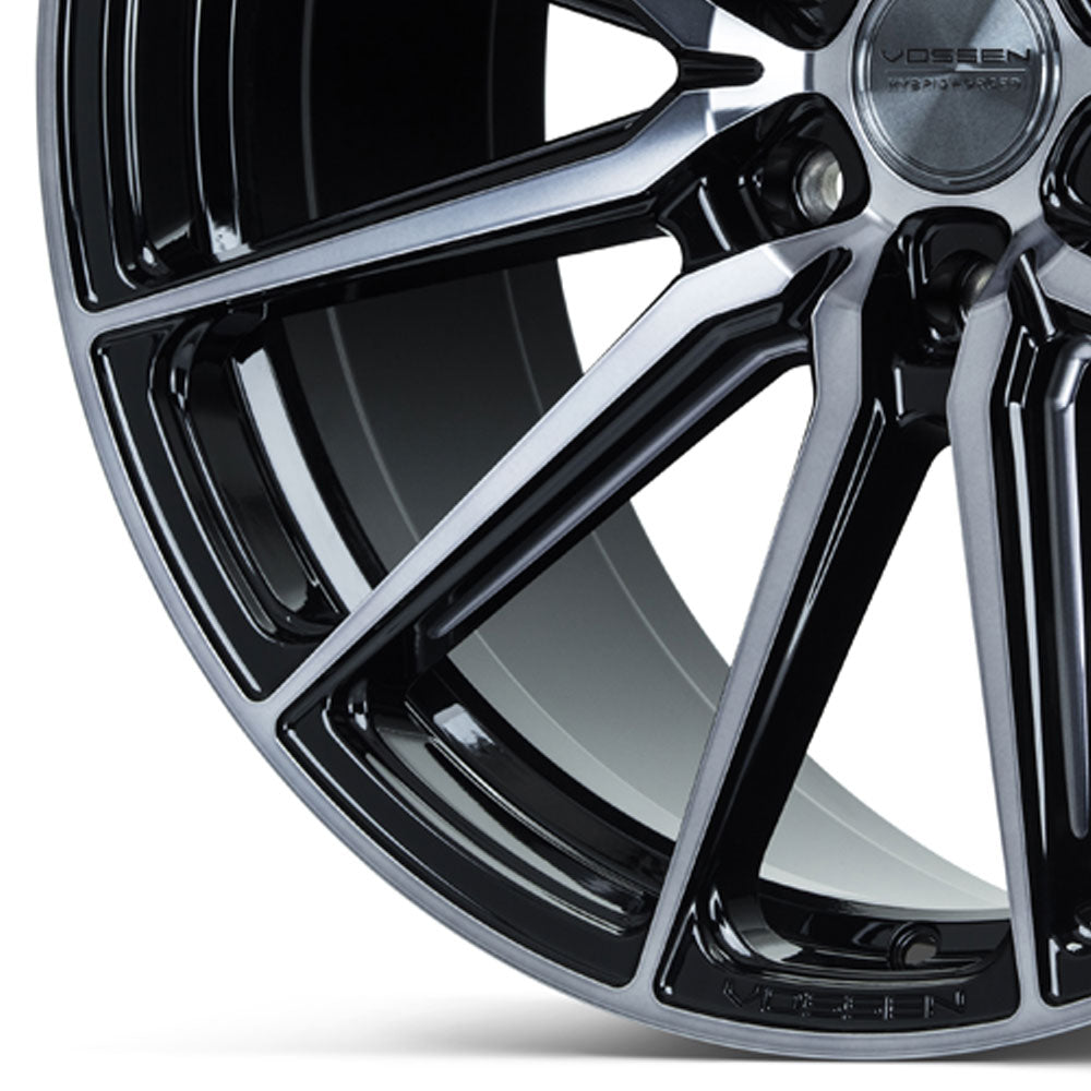 24" Vossen HF6-1 Tinted Gloss Black 24x10 Wheels Fits Chevrolet Silverado 1500