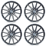 24" Vossen HF6-1 Tinted Matte Gunmetal 24x10 Wheels Fits Toyota Sequoia 2nd Gen