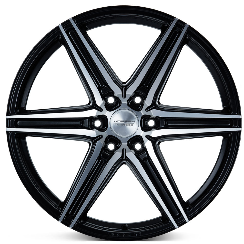 22" Vossen HF6-2 Brushed Matte Black 22x9.5 Concave Wheels Rims Fits Lexus GX470