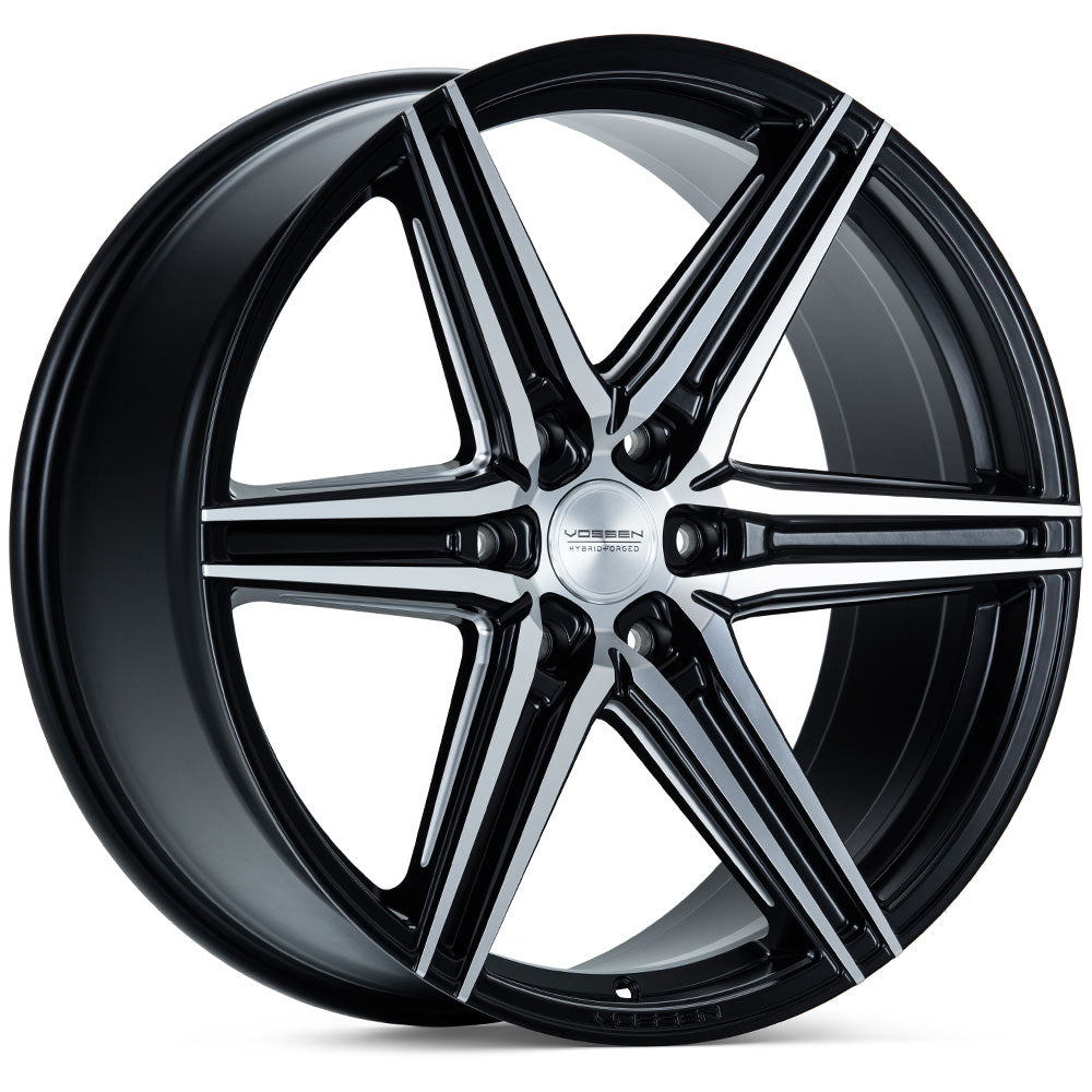 22" Vossen HF6-2 Brushed Matte Black 22x9.5 Wheels Fits Toyota 4Runner 5th Gen