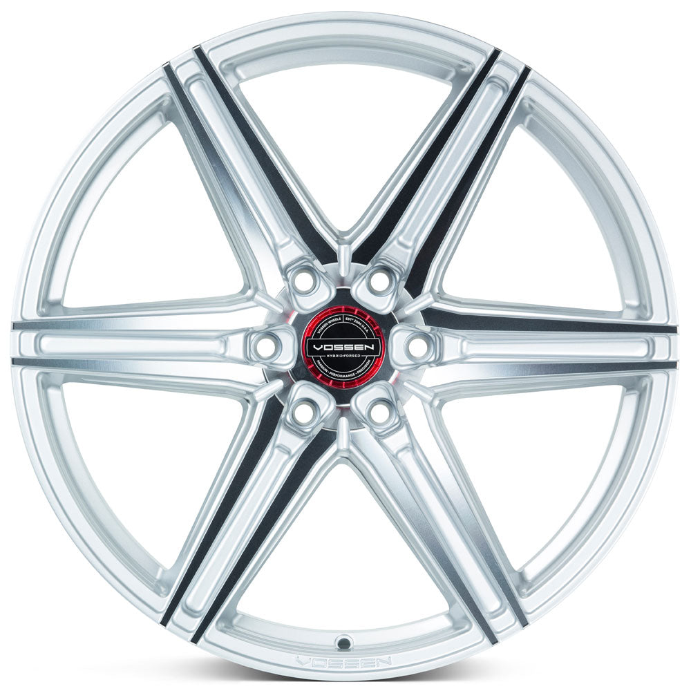 24" Vossen HF6-2 Silver Polished 24x10 Concave Wheels Rims Fits RAM 1500