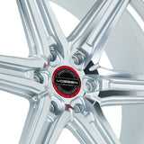 20" Vossen HF6-2 Silver Polished 20x9.5 Wheels Fits Chevrolet Silverado 1500