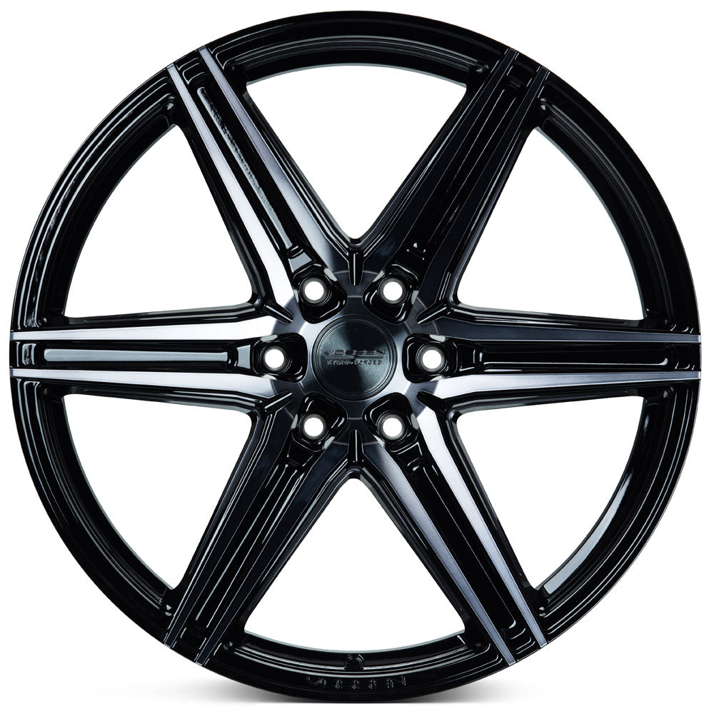 24" Vossen HF6-2 Tinted Gloss Black 24x10 Concave Wheels Rims Fits Jeep Wagoneer
