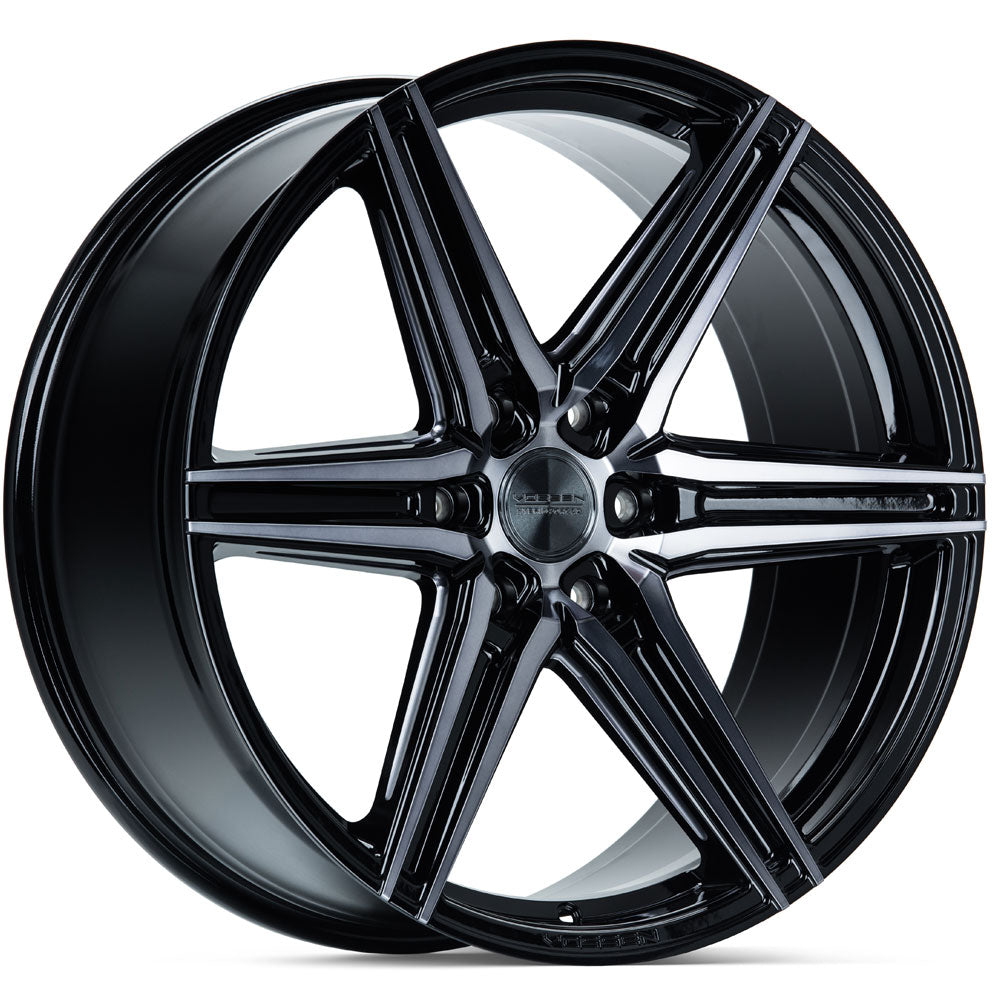 22" Vossen HF6-2 Tinted Gloss Black 22x9.5 Wheels Fits Toyota 4Runner 6th Gen