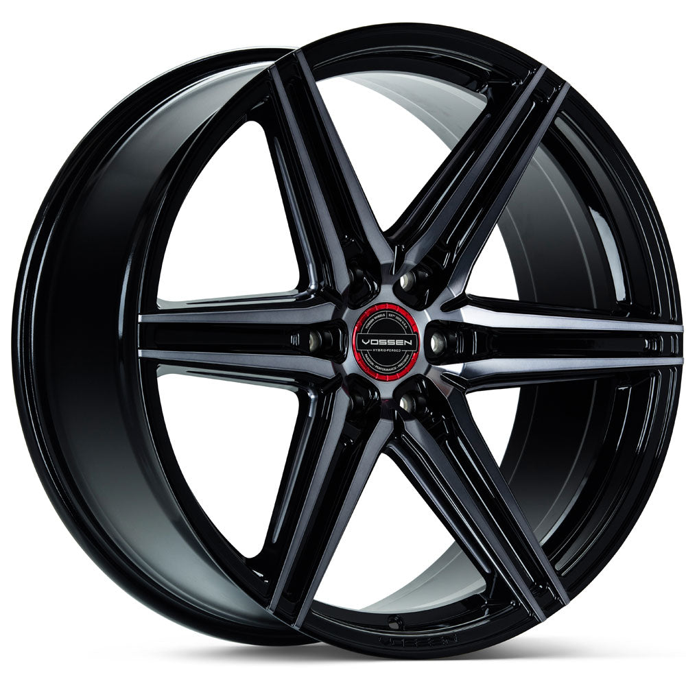 20" Vossen HF6-2 Tinted Gloss Black 20x9.5 Wheels Fits Ford F150 2015-2020