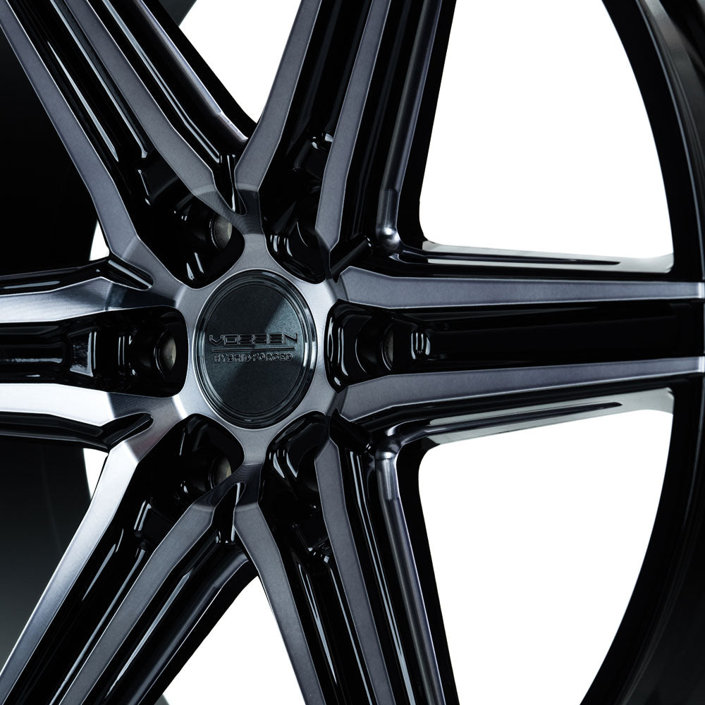 24" Vossen HF6-2 Tinted Gloss Black 24x10 Concave Wheels Rims Fits RAM 1500