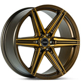 20" Vossen HF6-2 Tinted Matte Bronze 20x9.5 Concave Wheels Rims Fits GMC Sierra