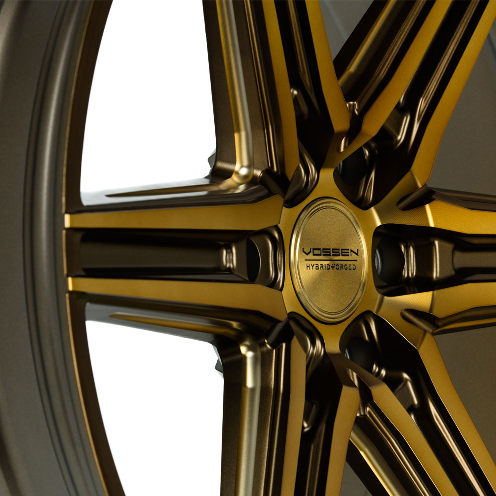 22" Vossen HF6-2 Tinted Matte Bronze 22x9.5 Wheels Fits Cadillac Escalade V
