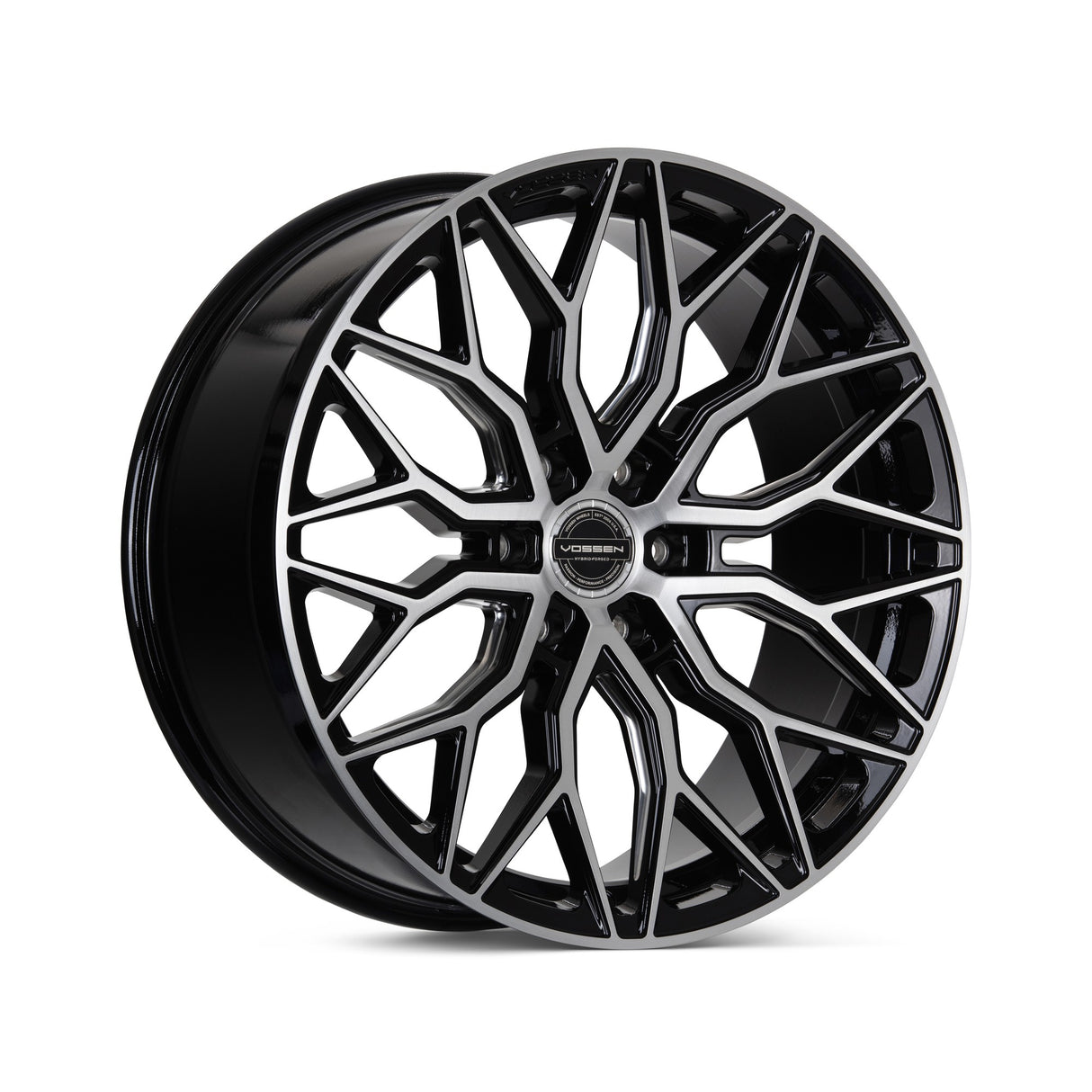 20" Vossen HF6-3 Brushed Gloss Black 20x9.5 Wheels Fits Lincoln Navigator