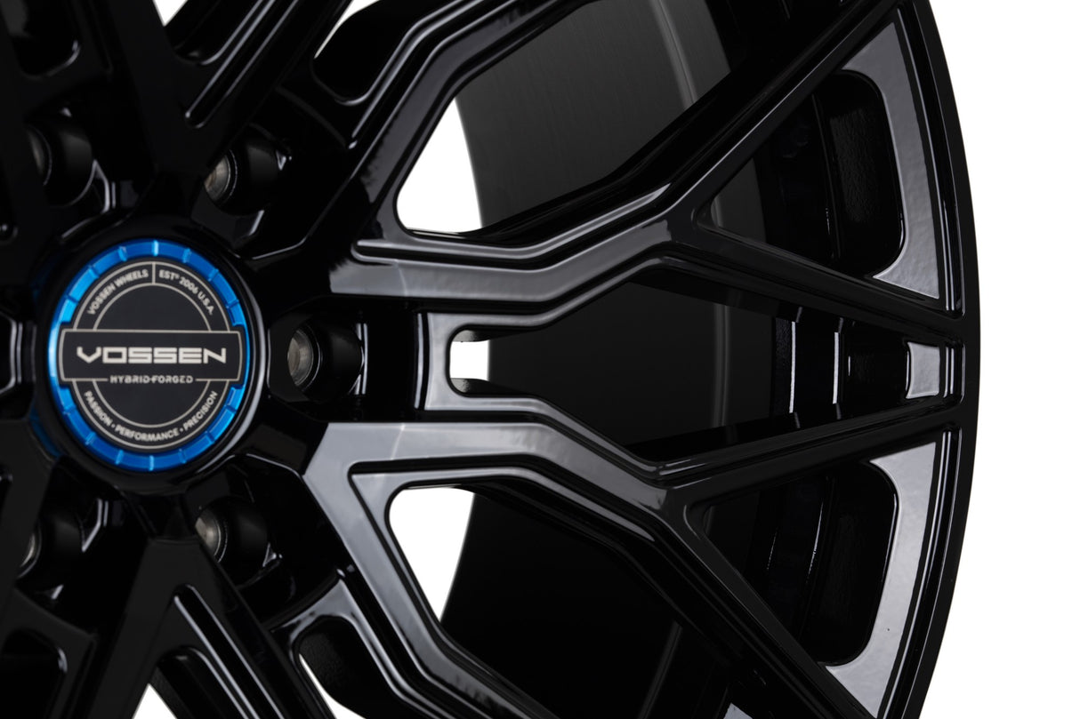 22" Vossen HF6-3 Gloss Black 22x9.5 Concave Wheels Rims Fits Cadillac Escalade V