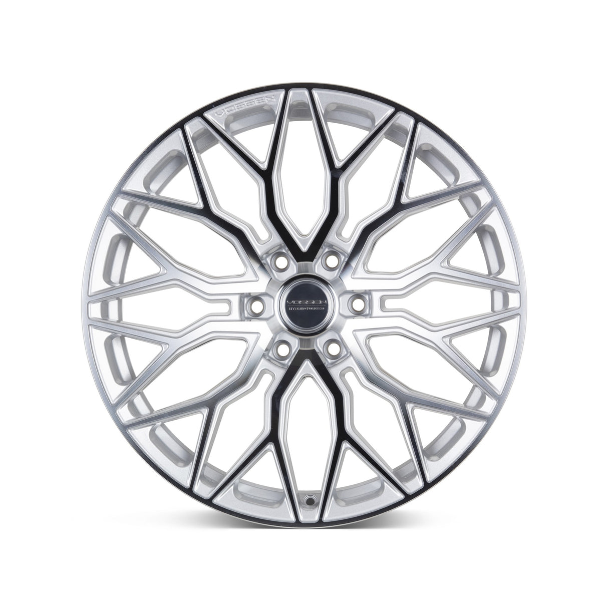 22" Vossen HF6-3 Silver Polished 22x9.5 Concave Wheels Rims Fits Chevrolet Tahoe