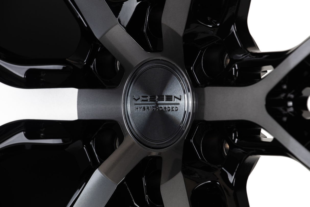 22" Vossen HF6-4 Tinted Black 22x9.5 Concave Wheels Rims Fits Chevrolet Suburban