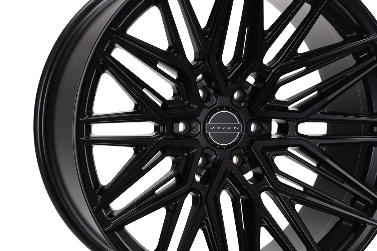 22" Vossen HF6-5 Satin Black 22x9.5 Concave Wheels Rims Fits Cadillac Escalade