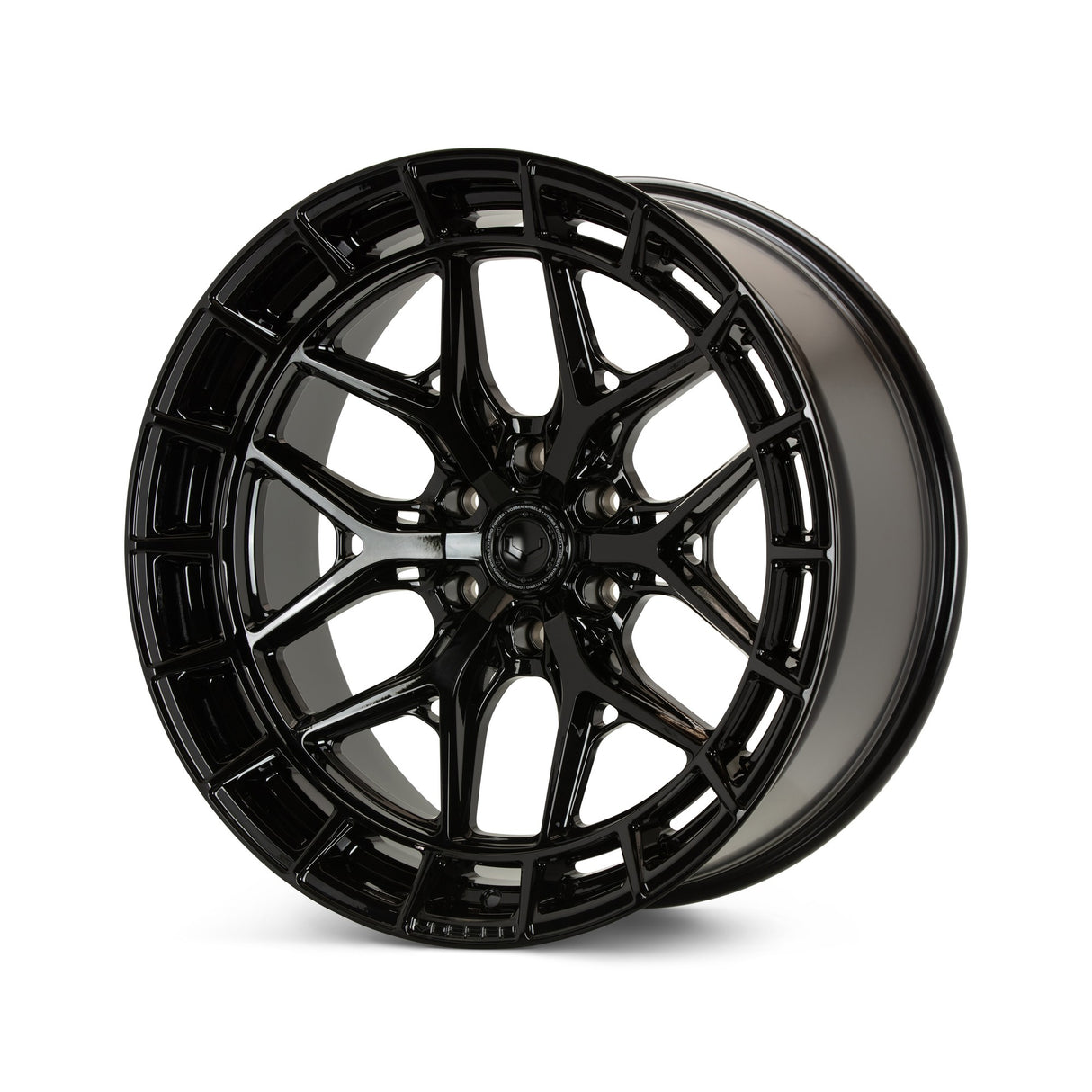 22" Vossen HFX1 Gloss Black 22x9.5 Concave Wheels Rims Fits Ford Bronco