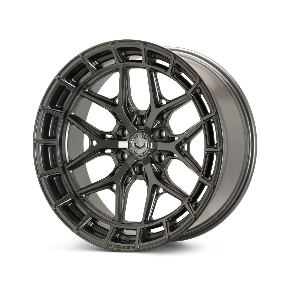 22" Vossen HFX1 Matte Gunmetal 22x9.5 Concave Wheels Rims Fits Cadillac Escalade