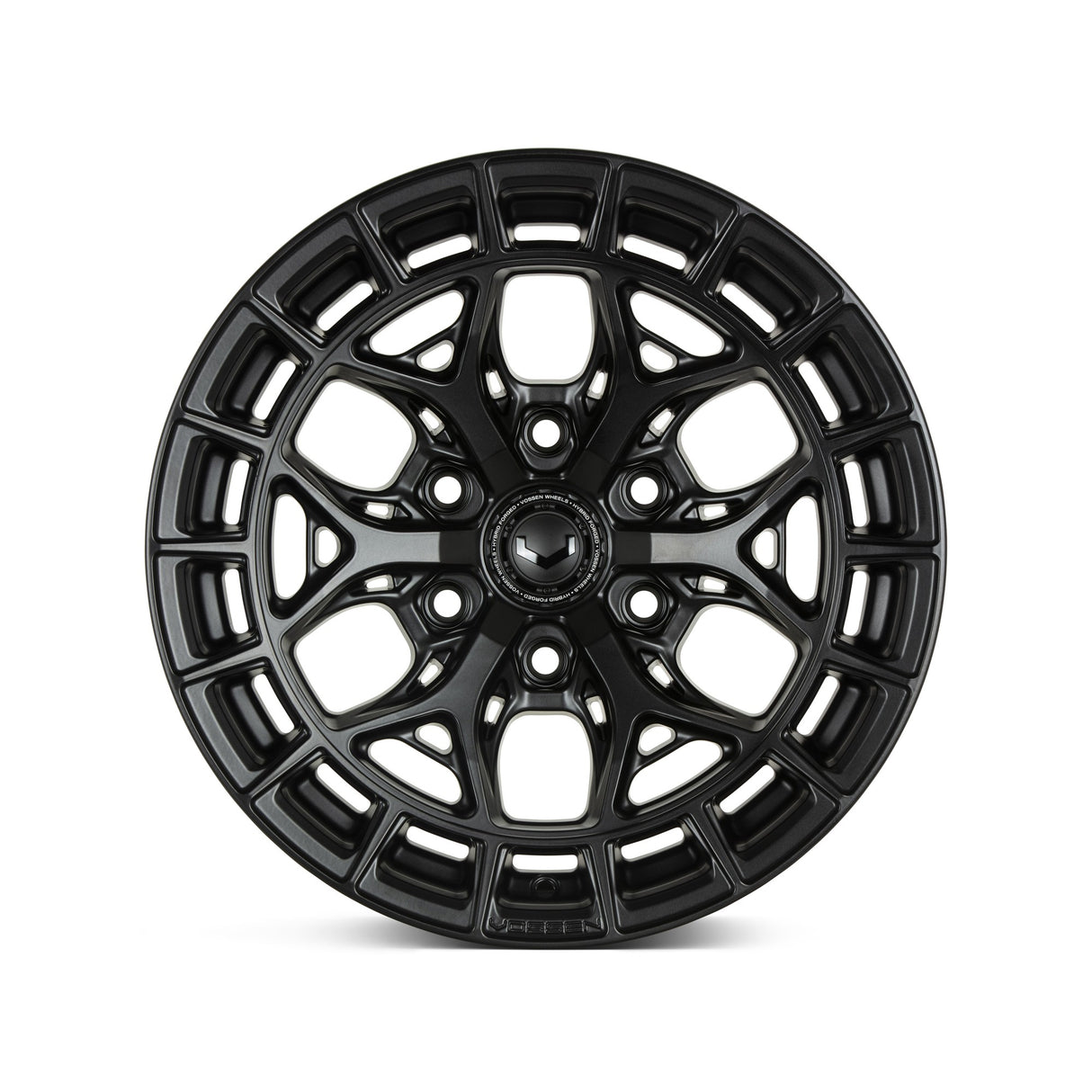 17" Vossen HFX1 Satin Black 17x9 Concave Wheels Rims Fits Ford Ranger Raptor