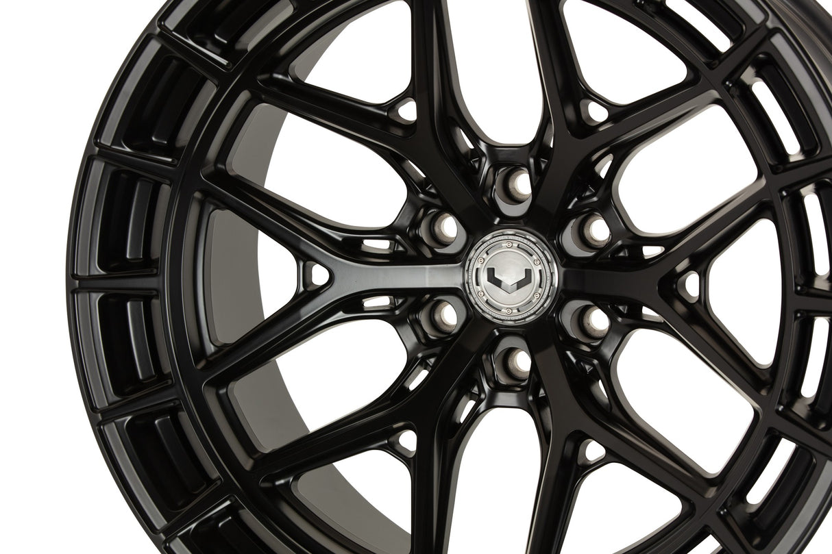 22" Vossen HFX1 Satin Black 22x12 Concave Wheels Rims Fits Ford F150 2021 and Up