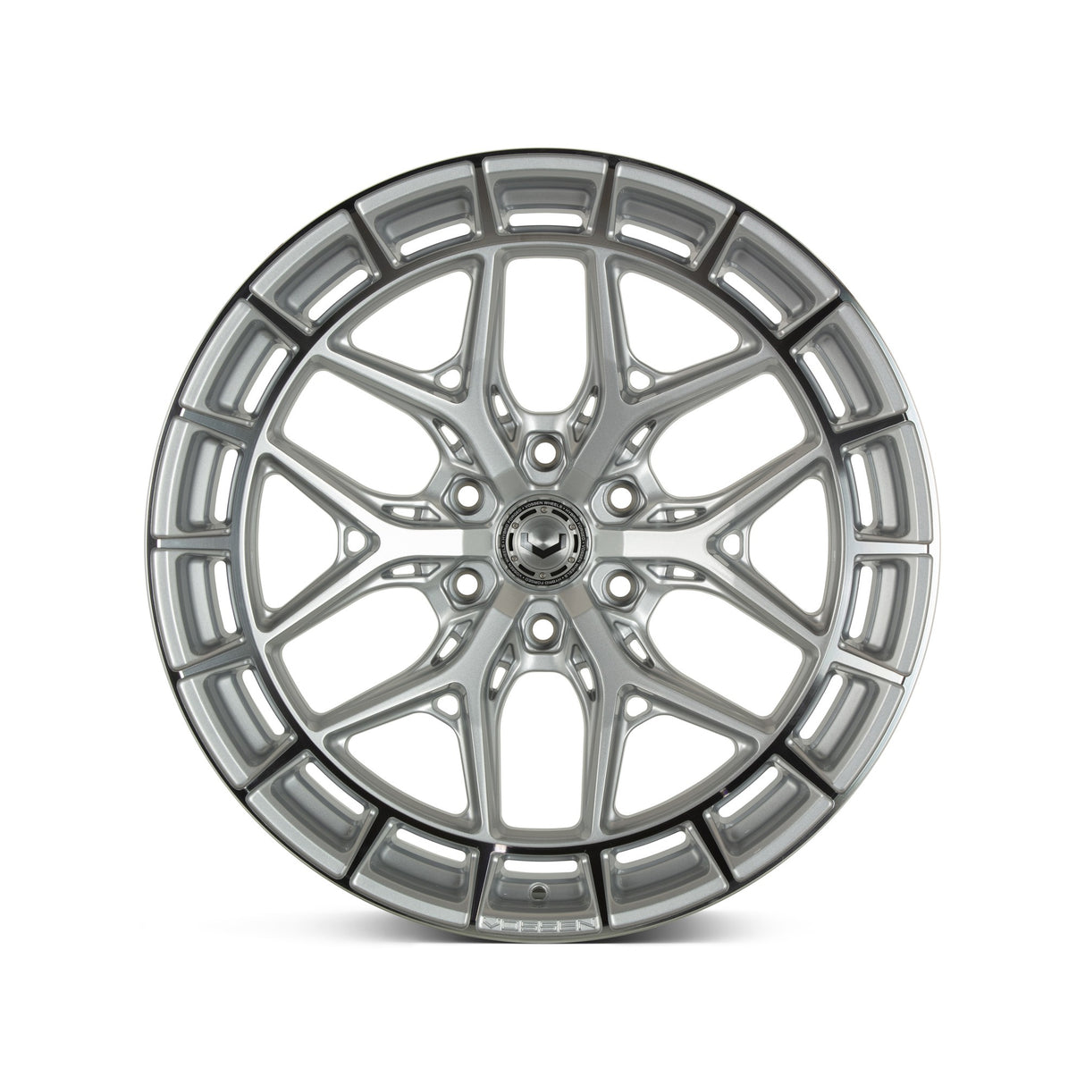 20" Vossen HFX1 Silver Polished 20x9.5 Concave Wheels Fits Chevrolet Suburban