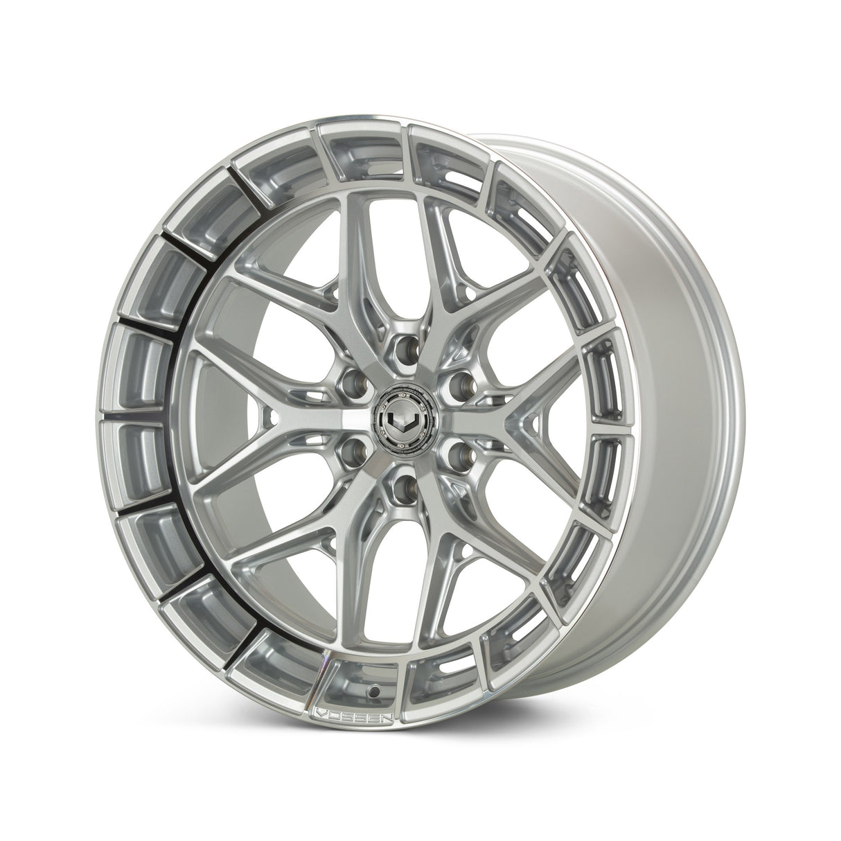 24" Vossen HFX1 Silver Polished 24x10 Concave Wheels Rims Fits RAM 1500