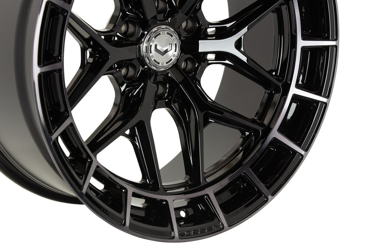 24" Vossen HFX1 Tinted Gloss Black 24x10 Concave Wheels Fits Ford F150 2015-2020