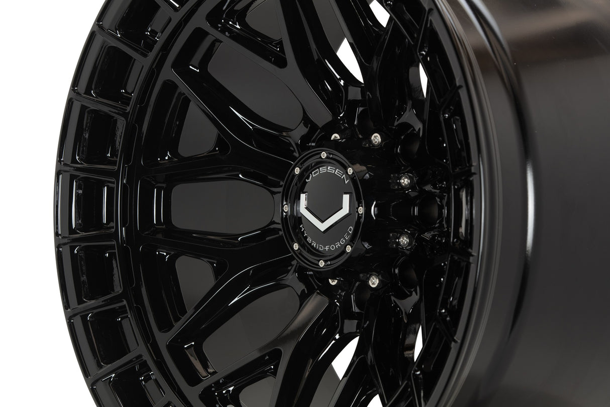 20" Vossen HFX1 Gloss Black 20x10 Wheels Fits Chevy Silverado 2500HD 3500HD