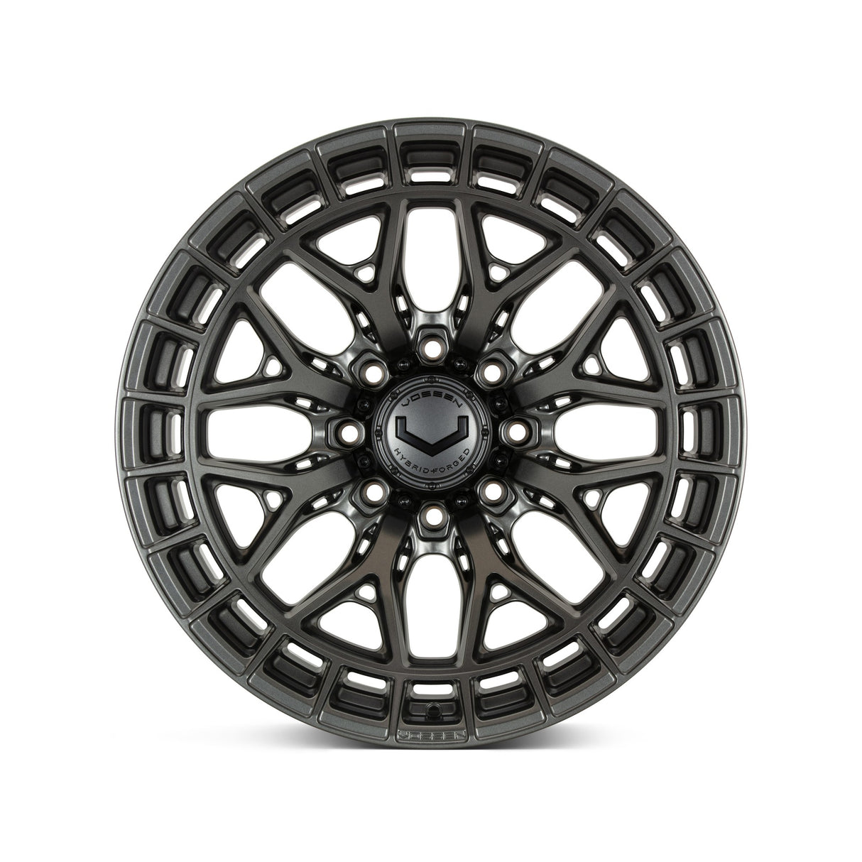 20" Vossen HFX1 Matte Gunmetal 20x9 Wheels Fits Chevy Silverado HD 2001-2010