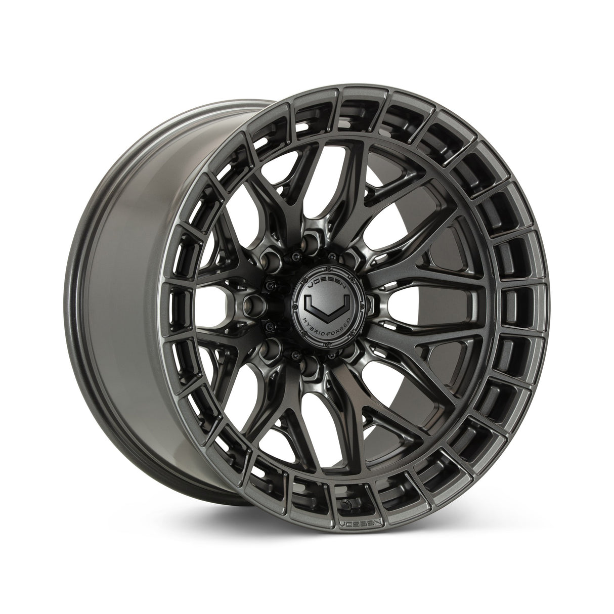 22" Vossen HFX1 Matte Gunmetal 22x10 Concave Wheels Fits GMC Sierra HD 2001-2010