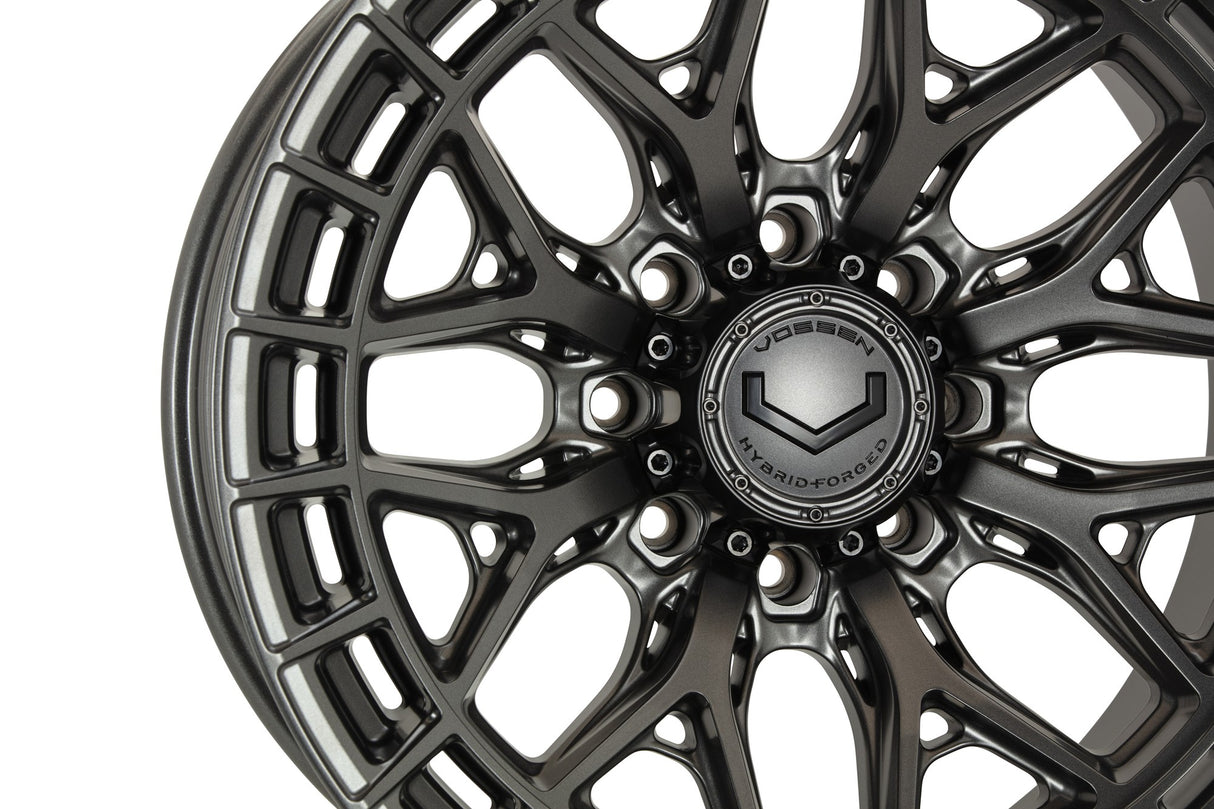 18" Vossen HFX1 Matte Gunmetal 18x9 Wheels Fits Chevy Silverado HD 2001-2010