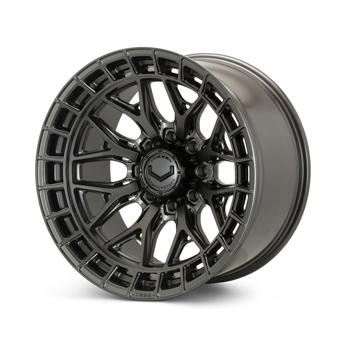 22" Vossen HFX1 Matte Gunmetal 22x12 Concave Wheels Fits GMC Sierra HD 2001-2010