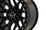 24" Vossen HFX1 Satin Black 24x12 Concave Wheels Fits GMC Sierra HD 2001-2010