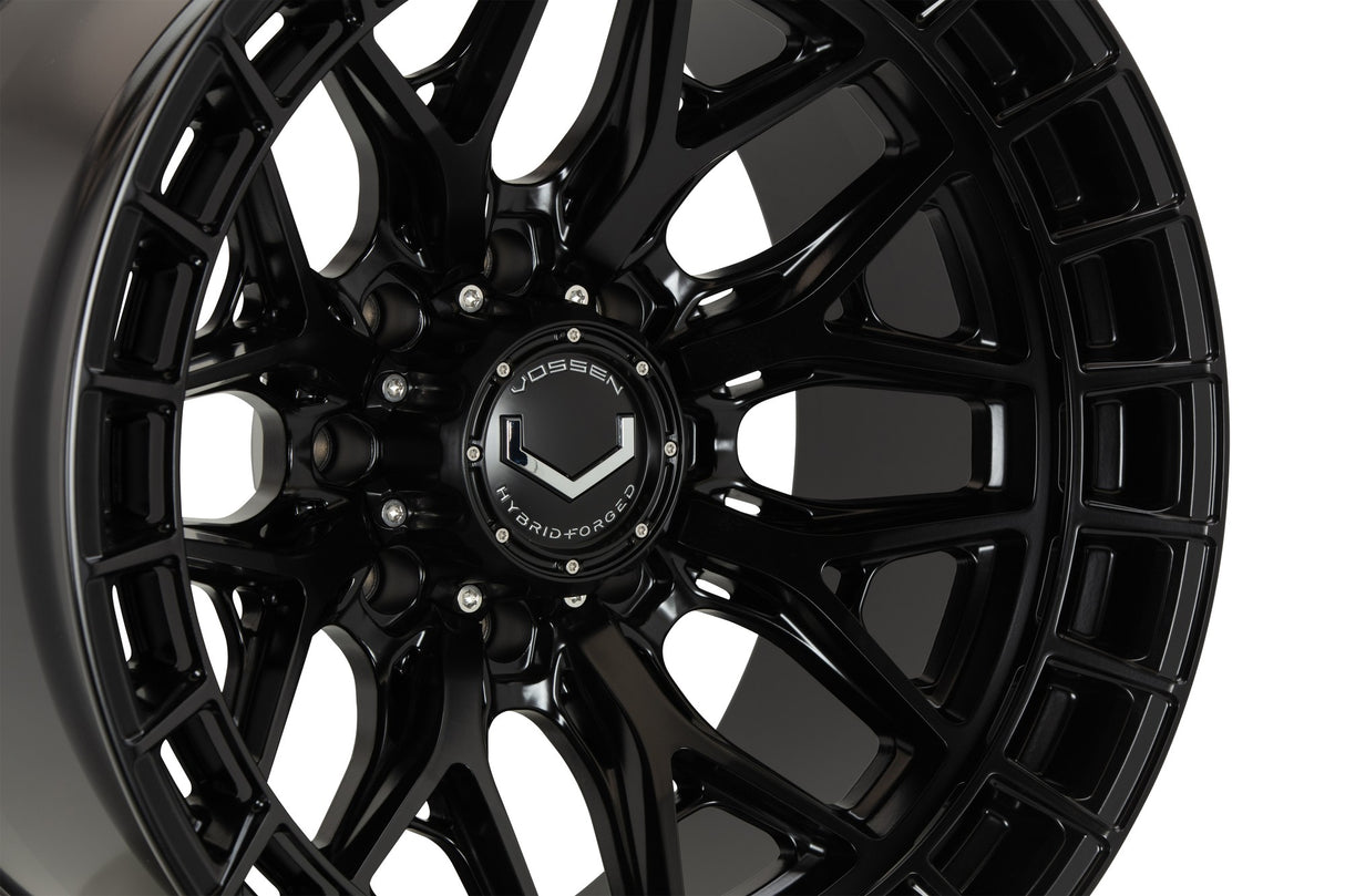 18" Vossen HFX1 Satin Black 18x9 Wheels Fits Chevy Silverado 2500HD 3500HD
