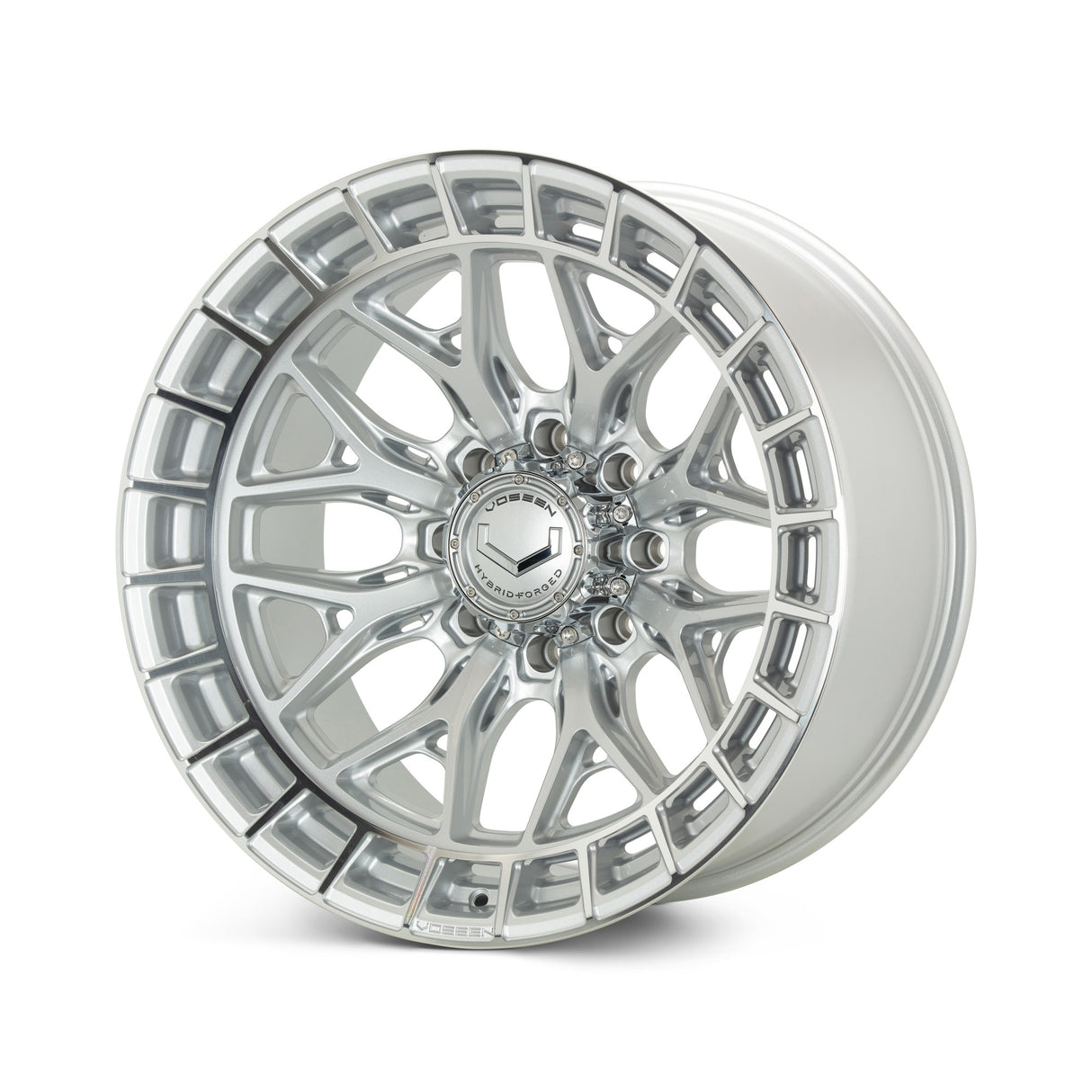 20" Vossen HFX1 Silver Polished 20x10 Wheels Fits GMC Sierra HD 2001-2010