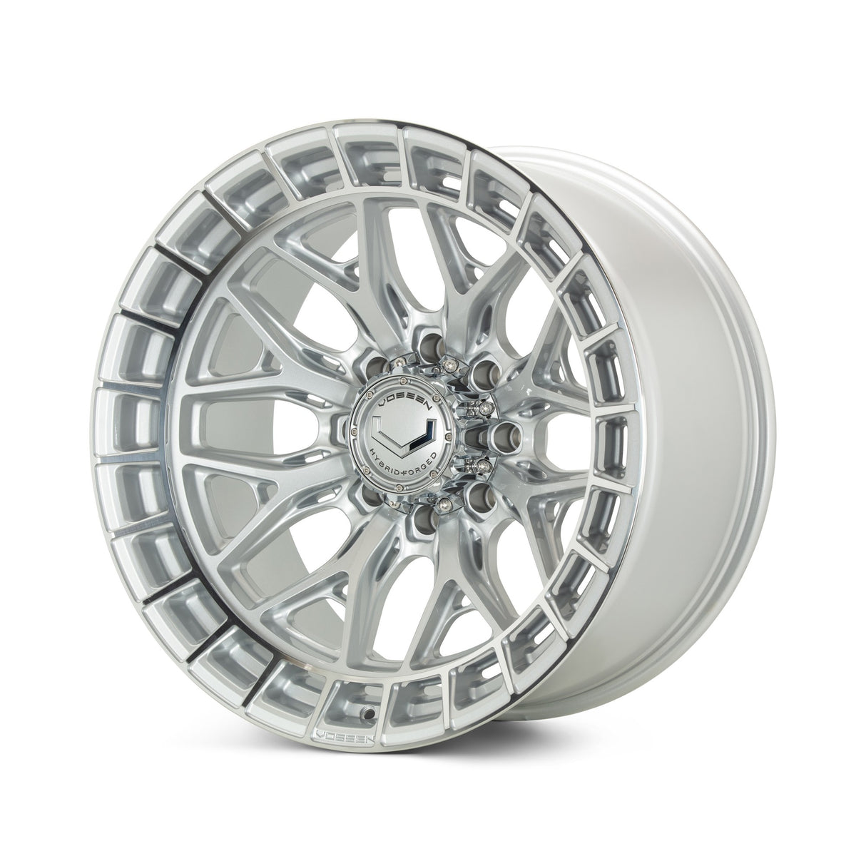20" Vossen HFX1 Silver Polished 20x10 Wheels Fits GMC Sierra HD 2001-2010